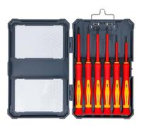 D-Work - Set di cacciaviti di precisione VDE 6 pezzi, isolamento sicuro, precisione e comfort di utilizzo
