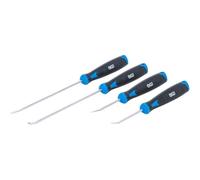 D-Work - Set di ganci a punta arrotondata, 4 pezzi, in acciaio, resistenti e pratici, colore: Pro