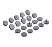 D-Work - Set di protezioni antiscivolo da inchiodare, 24 mm, 20 pezzi, sicurezza e stabilità, gomma