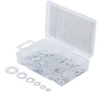 D-Work - Set di rondelle da 4 a 12 mm, 130 pezzi, in acciaio, resistenti e versatili,