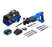 D-Work - Set di sega a sciabola senza spazzole, 18 V, batteria e caricatore rapido incluso, potenza e mobilità ottimali