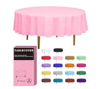 D&Z Tovaglia di plastica usa e getta, confezione da 6 tovaglie rosa, confezionate singolarmente, per interni ed esterni, tovaglia da 213,4 cm, ideale per feste, picnic, compleanni, matrimoni e cene