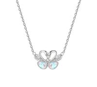 D0980 - Collana da donna con ciondolo a forma di cigno in argento Sterling, 40 + 5 cm