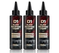 D1 Car Glass Polishing Liquid,Glass Polishing Liquid,Removes Swirls,Scratches,Wiper Marks or Oil Film (3pcs)