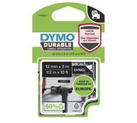 D1 Durevole Nastro Etichetta - 12mm X 3M Bianco Su Nero - 1978365