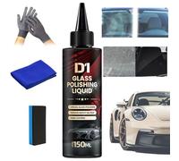 D1 Glass Polishing Liquid, 150ml D1 Glass Polishing, Anti-Fog Hydrophobic Coating Spray, Scratch Remover for Car Windows, Removes Coatings, Scratches, Wiper Marks (1 Pcs)