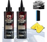D1 Glass Polishing Liquid Auto Glass Scratch Care Polishing Fluid,Rowgins D1 Glass Polish,AutoPolishing Compound Windshield Cleaner (2PCS)