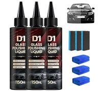 D1 Glass Polishing Liquid, Bianca Glass Polishing Liquid D1, Anti-Fog Hydrophobic Coating Spray, Compound Windshield Cleaner, Scratches, Wiper Marks & Oil Film (3Pcs)