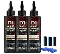 D1 Glass Polishing Liquid,glass Scratch Remover,Auto Glass Scratch Care Polishing Fluid,Car Oil Film Remover, Car Scratch Repair Wax, Deep Scratch Remover for Cars (3PCS)