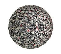 D100 Metal Dice - Metal Polyhedral Game Dice, Single D100 Game Dice, 100 Sided Polyhedral Dice, High Precision Entertainment Tool for Serious Gamers and Collectors