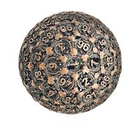 D100 RPG Dice - Dice in metallo Pesante, Dice da tavolo da gioco di ruolo | Giochi fantastici con lucidato, dadi a rotolamento ad alta precisione, dadi da gioco a 100 facce, edizione collo