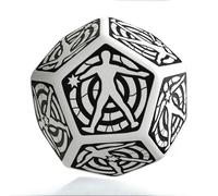 D12 Dadi Di Posizionamento Bianchi E Neri - Accessorio Per Giochi Di Ruolo RPG