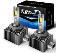 D1S LED Lampadina, per Auto a Prova di Errore Canbus 36000LM 100W Auto D1s Xenon Kit, 6500K Lampadine Per Fari, Sostituisci Lampadine Allo Xeno HID OEM Plug and Play - 2 Lampade (D1S-36000LM)