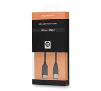 D2 Diffusion d2ralusb180 Cavo USB 2.0 Tipo A Maschio/Femmina 1,80 m Nero