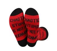 D20 RPG Lover Gift Chaotic Stupid Is Not An Alignment Dungeon Master Socks Dragons Gamer Gift Dungeon Dice Socks, Stupido caotico, M-L Tall