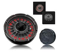 D20 - Set di dadi per roulette con drago metallizzato, con custodia regalo per Dungeons and Dragon, giochi di ruolo, giochi di ruolo, idea regalo (nero e rosso)