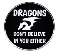 D20 - Spilla a forma di cubo smaltata per zaino, jeans, spilla Dungeon Master, Klein, Metallo non prezioso