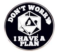 D20 - Spilla a forma di cubo smaltata per zaino, jeans, spilla Dungeon Master, Klein, Metallo non prezioso