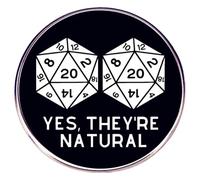 D20 - Spilla a forma di cubo smaltata per zaino, jeans, spilla Dungeon Master, Klein, Metallo non prezioso