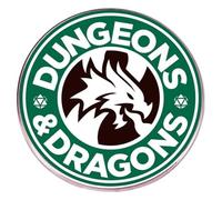 D20 - Spilla a forma di cubo smaltata per zaino, jeans, spilla Dungeon Master, Klein, Metallo non prezioso