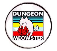 D20 - Spilla a forma di cubo smaltata per zaino, jeans, spilla Dungeon Master, Klein, Metallo non prezioso