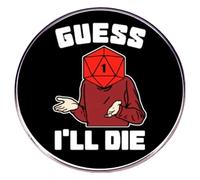 D20 - Spilla a forma di cubo smaltata per zaino, jeans, spilla Dungeon Master, Klein, Metallo non prezioso