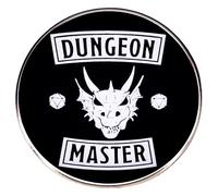 D20 - Spilla a forma di cubo smaltata per zaino, jeans, spilla Dungeon Master, Klein, Metallo non prezioso