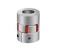 D20L25 Giunto a tre griffe D20 L25 BW giunto flessibile in alluminio a ragno motore cuscinetto in gomma rossa 6 6,35 8 10 mm V-CORE(4x5)
