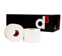 d3 Nastro Sportivo [Tape sportivo rigido per Bendaggio Funzionale] strappabile a mano nastro autoadesivo con forza adesiva bordi zigzag | Tutte Le Misure | pacchi da 3o20Pz (20pz (Bianco), 50mm x 10m)