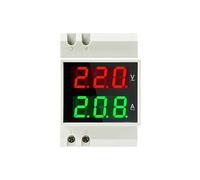 D52-2042 Voltmetro Amperometro su guida Din AC200V-450V Voltmetro AC digitale Misuratore di tensione e corrente Display a LED Contatore elettrico(External CT,AC80V-300V)