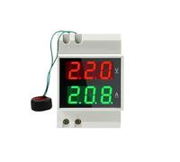 D52-2042 Voltmetro su guida Din Amperometro AC200V-450V Voltmetro AC digitale Misuratore di tensione e corrente Display a LED Contatore elettrico(Built-in CT,AC80V-300V)