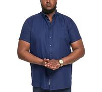 D555 Camicia a maniche corte James Basic Oxford da uomo, taglie forti, in 5 colori, da 2XL a 6XL, Marina Militare, XXXXXXXL