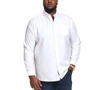 D555 Camicia a maniche lunghe Richard Basic Oxford da uomo, taglie forti, in 5 colori, da 2XL a 6XL, bianco, 6XL plus