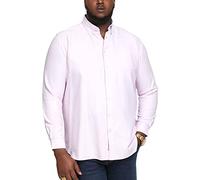 D555 Camicia a maniche lunghe Richard Basic Oxford da uomo, taglie forti, in 5 colori, da 2XL a 6XL, rosa, 8XL