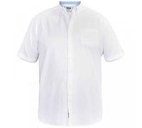 D555 James Basic Oxford - Camicia a maniche corte da uomo, taglie forti, 5 colori, da 2XL a 6XL, bianco, 7XL plus