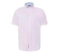 D555 James Basic Oxford - Camicia a maniche corte da uomo, taglie forti, 5 colori, da 2XL a 6XL, rosa, 5XL