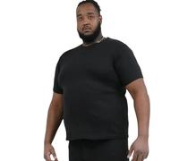 D555 Maglietta termica a maniche corte da uomo, colore nero, 3XL-6XL, Nero , 6XL