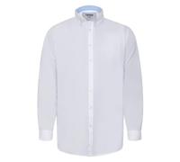 D555 Camicia a maniche lunghe Richard Basic Oxford da uomo, taglie forti, in 5 colori, da 2XL a 6XL, bianco, 3XL plus