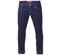 D555 Uomo Taglia Grande Affusolato Aderente Jeans Indigo (Cedric) Vita 42- 60 S/