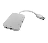 D63S - Hub USB 3.0 a USB 3.0 + cavo AUX audio da 3,5 mm per smartphone PC, USB C, hub USB 3.0