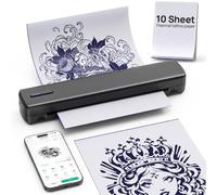D810 Tattoo Portable Thermal Printer - For Temporary Tattoo Transfer,Suitable for Practice and Personal Design Use,App with Template Gallery, Includes 10 Transfer Sheets