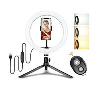 D93D Luce ad Anello Treppiede 10 " Viverelive Lampada Con Vassoio Cellulare 3 [EEK: A+]