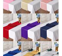 Da 1 a 12 pezzi Copritable da runner satinati e lucidi, tovaglia romantica per eventi di celebrazione come feste, fidanzamenti, compleanni, hotel, decorazione per la casa Beige,nero,Bordeaux,Champagne