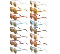 Da 16 a 100 pezzi di occhiali da sole per bambini, bomboniere per feste di compleanno, occhiali da sole rotondi a forma di cuore, per ragazze e ragazzi, per feste in spiaggia, colori freschi, 16 pezz