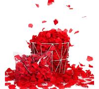 Da 3 a 6 Confezioni (Circa 600/2000 Petali di Rose) Artificiali Rossi da 5,5 cm