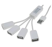DA-70216 Hub USB A-Femmina x4, USB A-Spina USB 2.0 Numero di porte: 4 DIGITUS
