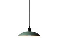 da a Sospensione a Testa Sina con Attacco E27, da a Sospensione in Ferro a Forma di Disco Volante, Stile Moderno e Semplice, apparecchi di Illuminazione per Interni (Verde)