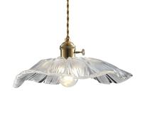 da a Sospensione con Sorgente Luminosa E27, da a Sospensione in Vetro a Forma di Foglia di Loto Minimalista Francese, Illuminazione Decorativa per Camera da Letto, Sala da Pranzo e Studio