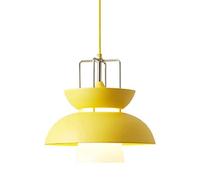 da a Sospensione in Stile Pastorale Francese, Sorgente Luminosa E27 a Testa Sina, da a Sospensione in Ferro battuto colorato Creativo, apparecchi di Illuminazione per Interni (Giallo)