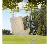 Da Appendere Poltrona Stuoia Sede Beige Cotone Piedi Giardino Esterno Tessile